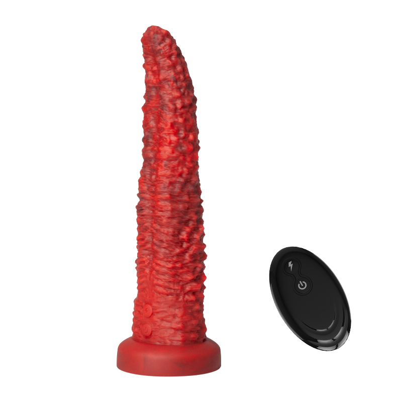 Velnio laižymas vibruojantis monstras dildo
