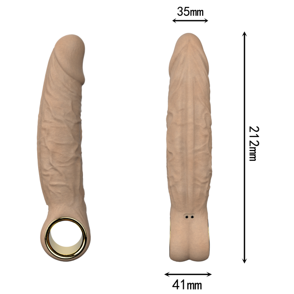 Rankinis stumiantis vibruojantis dildo